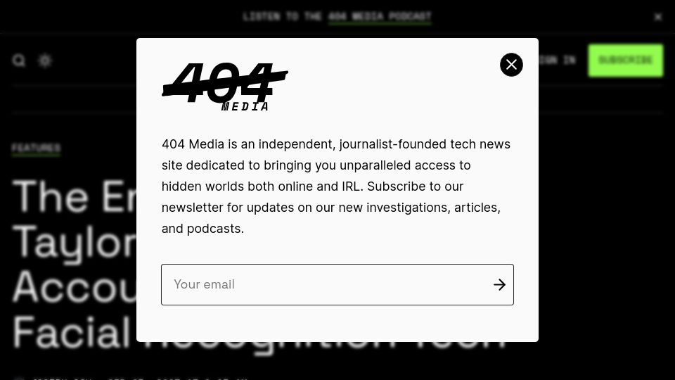 Screenshot of 404media.co: TikTok account is using facial recognition to dox random people