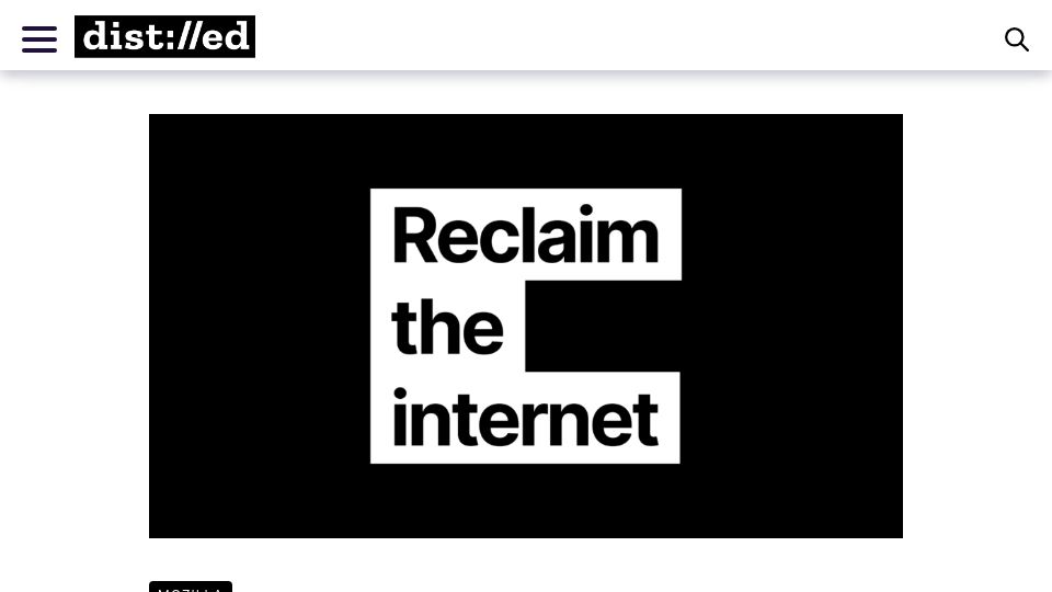 Screenshot of blog.mozilla.org: Reclaim the Internet with Mozilla