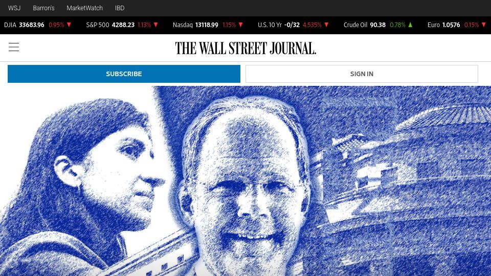 Screenshot of wsj.com: Hedge Fund Made a Killing Betting Against Lina Khan