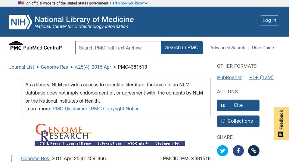 Screenshot of ncbi.nlm.nih.gov: 8k year ago, 17 women reproduced for every 1 man