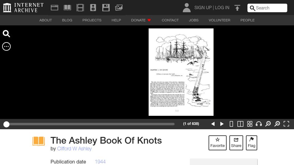 Screenshot of archive.org: The Ashley Book of Knots (1944)