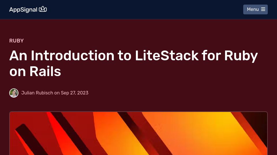 Screenshot of blog.appsignal.com: An Introduction to LiteStack for Ruby on Rails