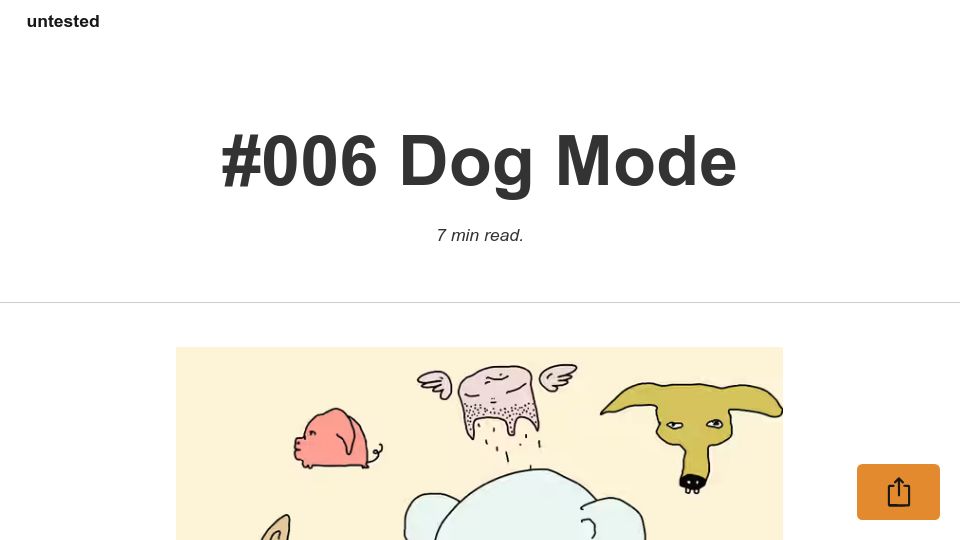 Screenshot of untested.sonnet.io: Dog Mode