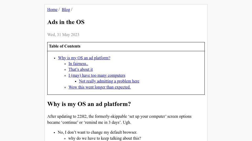 Screenshot of ng5p.com: Ads in the OS