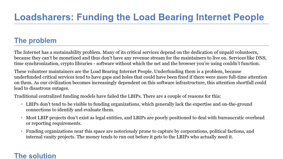 Screenshot of esr.gitlab.io: Loadsharers: Funding the Load Bearing Internet People (2020)