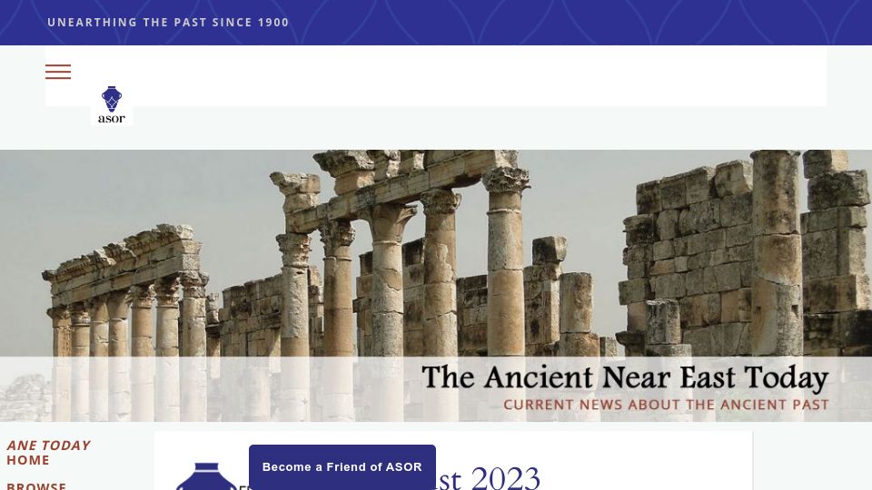 Screenshot of asor.org: Who invented the alphabet?
