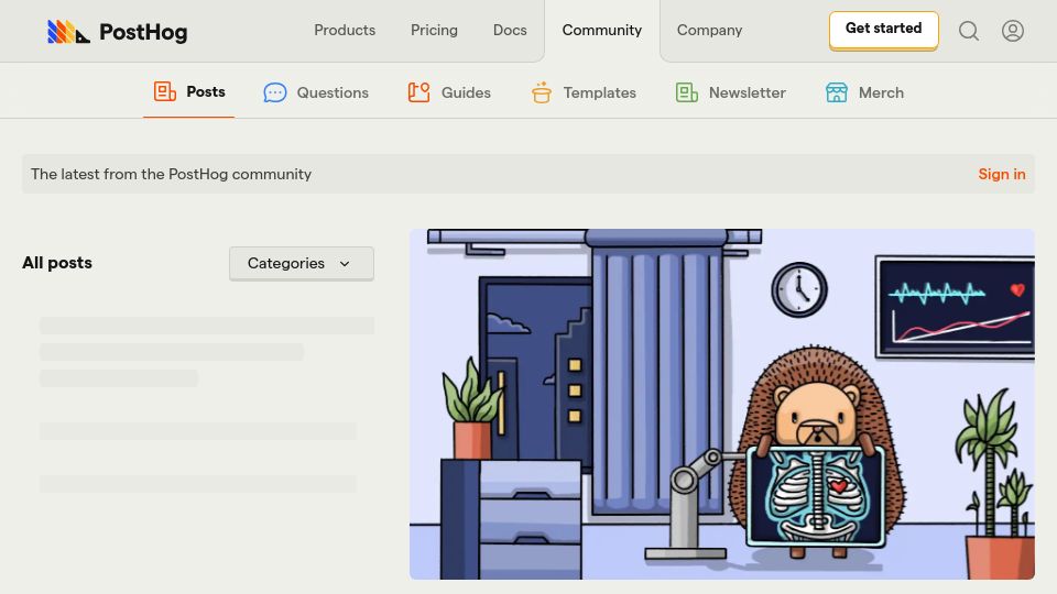 Screenshot of posthog.com: Burning money on paid ads for a dev tool – what we've learned