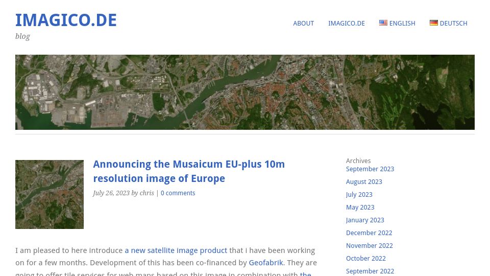 Screenshot of imagico.de: The Musaicum EU-plus 10M resolution image of Europe