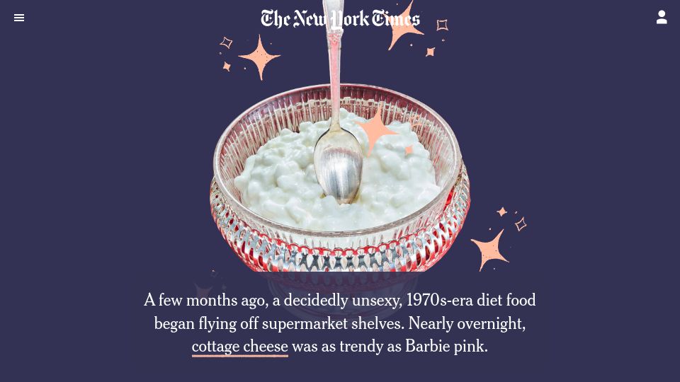Screenshot of nytimes.com: Are cooking videos making us better cooks?