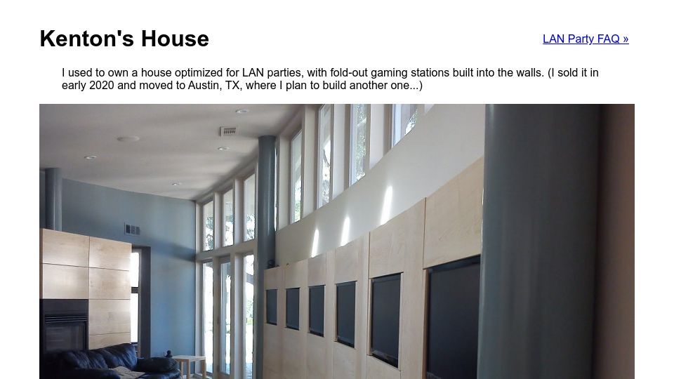 Screenshot of kentonshouse.com: Kenton's House