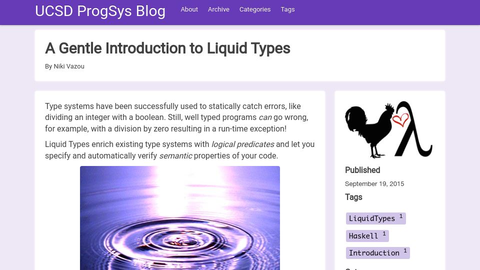 Screenshot of goto.ucsd.edu: A Gentle Introduction to Liquid Types
