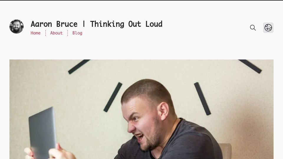 Screenshot of aaronbruce.com: TDD Doesn't Force Good Design