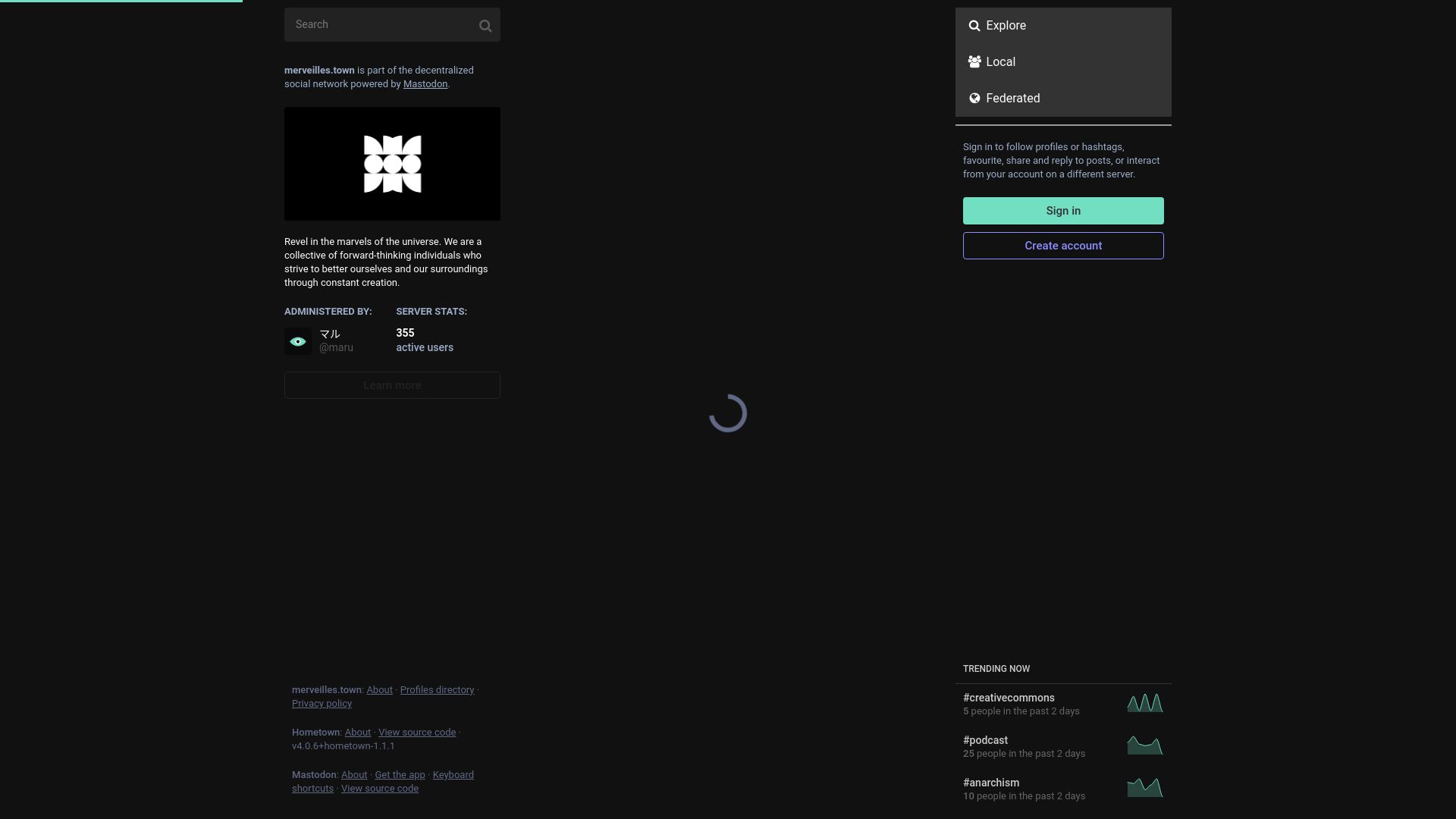 Screenshot of merveilles.town: When a website erases your text you can use this trick to recover it