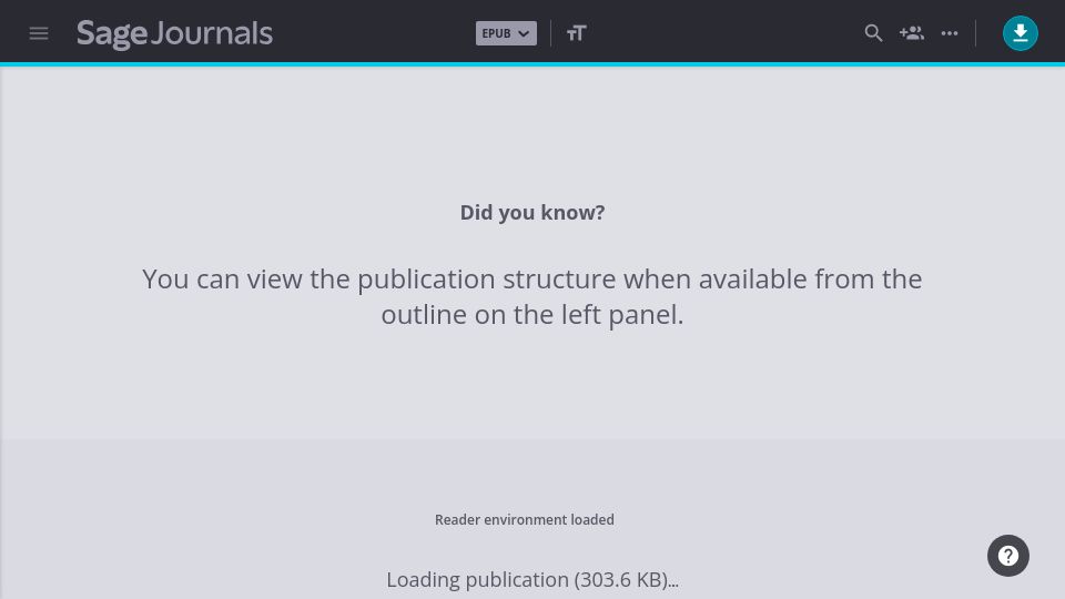 Screenshot of journals.sagepub.com: Critical ignoring as a core competence for digital citizens (2022)