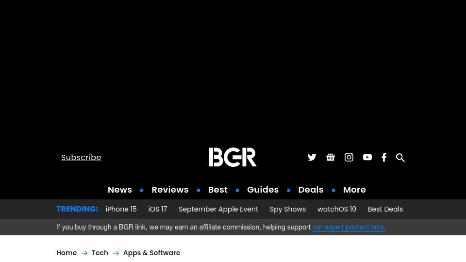 Screenshot of bgr.com: iOS 17 sideloading support is coming, and Apple can’t stop it