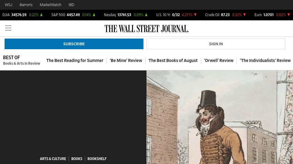 Screenshot of wsj.com: Pockets: A History of Carrying Capacity