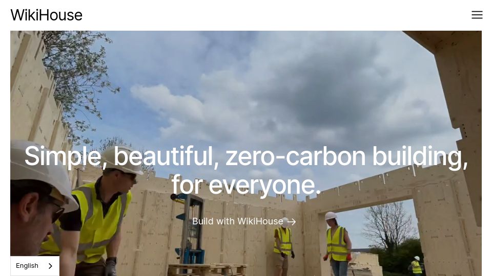 Screenshot of wikihouse.cc: Wikihouse: Open-Source Houses