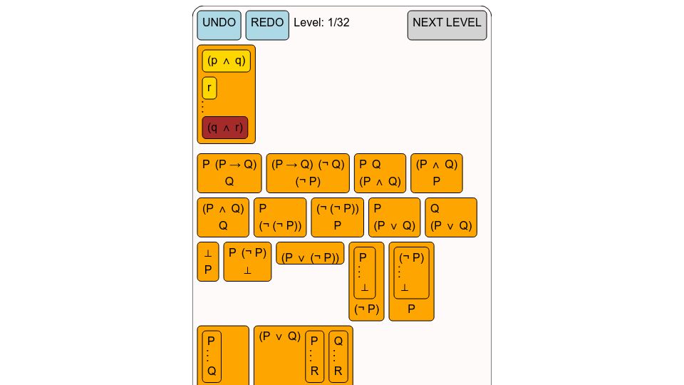 Screenshot of profs.info.uaic.ro: Natural Deduction in Logic (2015)
