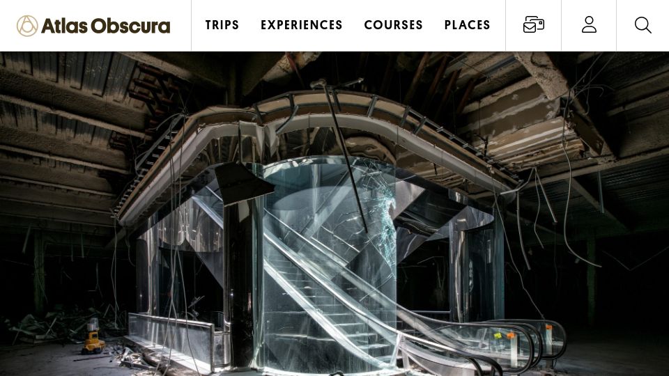 Screenshot of atlasobscura.com: The Life and Death of the American Mall