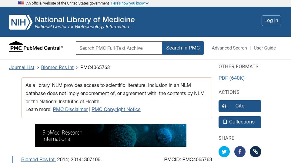 Screenshot of ncbi.nlm.nih.gov: Pharmacology of Hallucinations