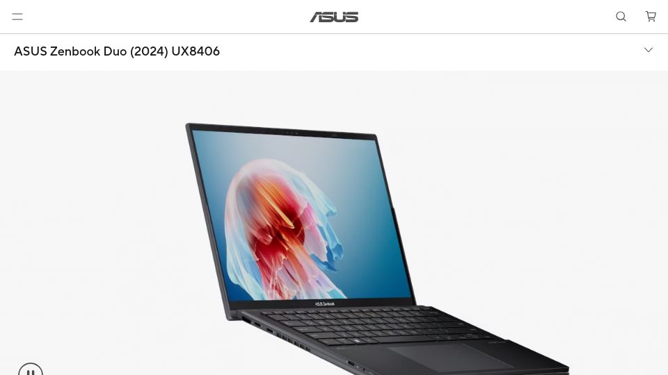 Screenshot of asus.com: Asus Zenbook Duo 2024