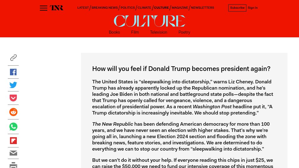 Screenshot of newrepublic.com: Flaubert versus the World