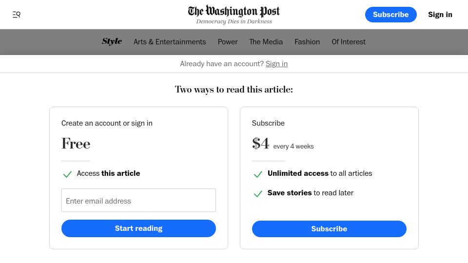Screenshot of washingtonpost.com: He spent his life building a $1M stereo