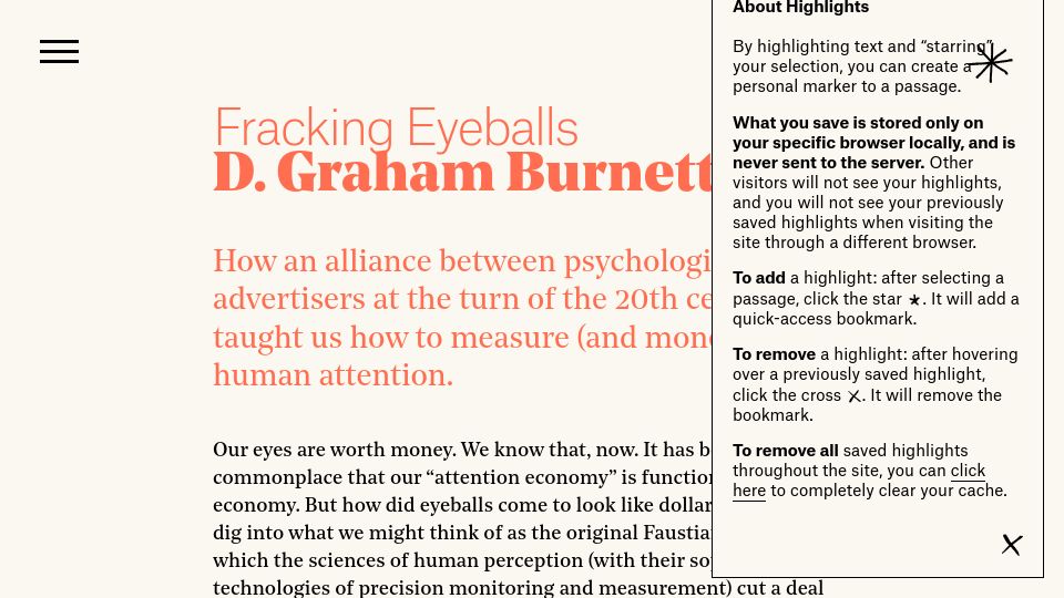 Screenshot of asteriskmag.com: Fracking eyeballs at the turn of the 20th century