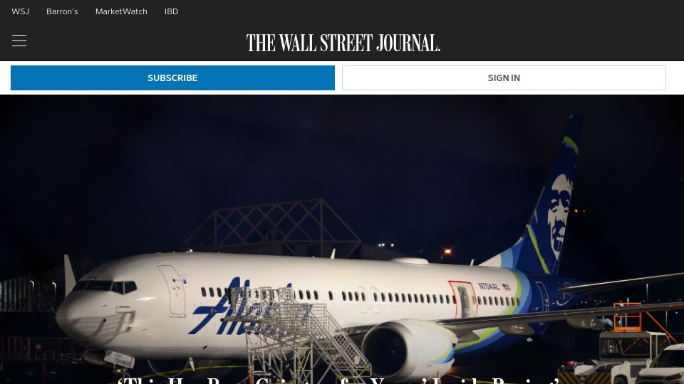 Screenshot of wsj.com: ‘This Has Been Going on for Years’: Boeing’s Manufacturing Mess