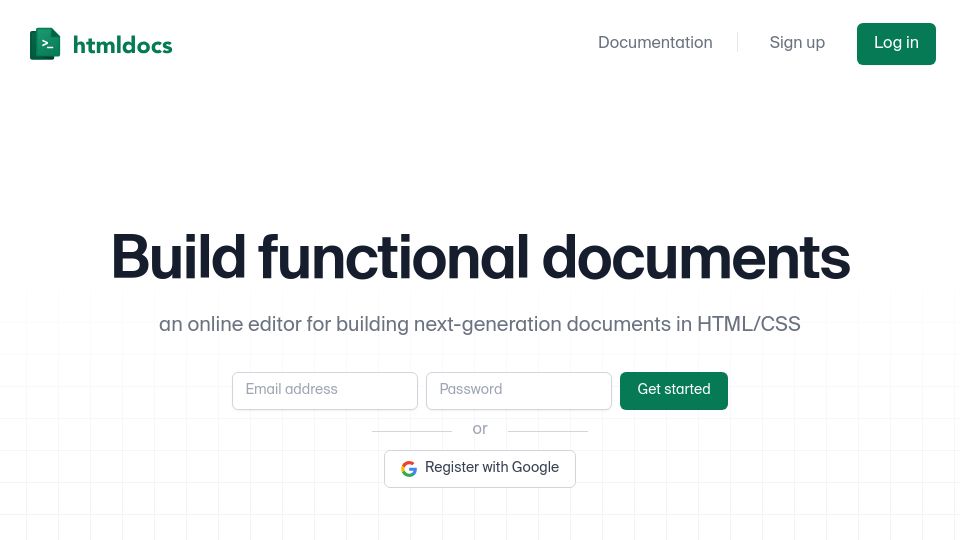 Screenshot of htmldocs.com: Show HN: Htmldocs – Typeset and generate pdfs with HTML/CSS