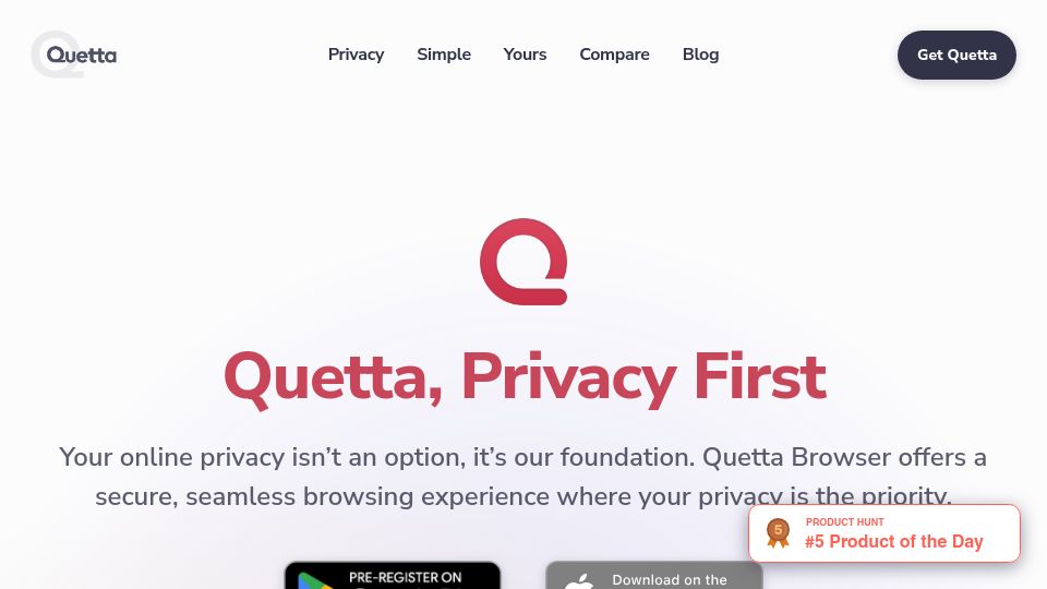 Screenshot of quetta.net: Show HN: Quetta – A privacy-first web browser with enhanced ad blocker inside