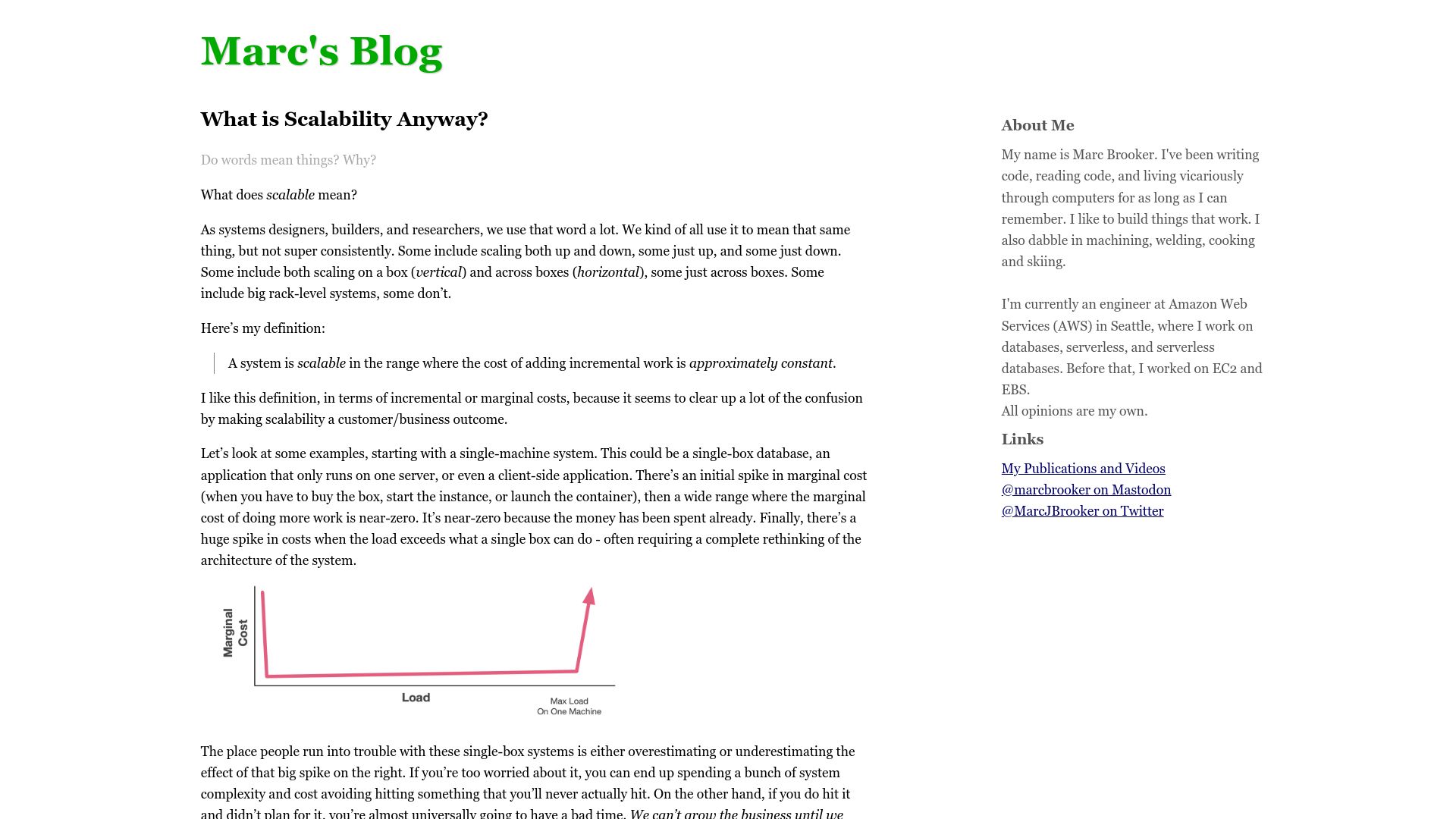 Screenshot of brooker.co.za: What is scalability anyway?