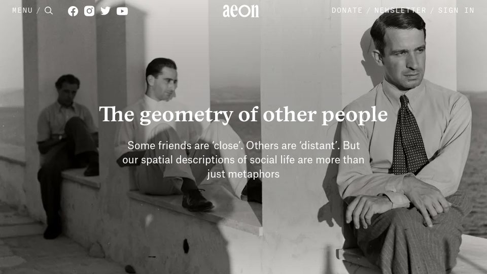 Screenshot of aeon.co: The geometry of other people