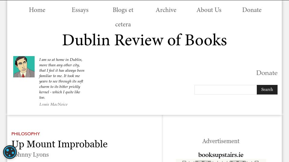 Screenshot of drb.ie: Up Mount Improbable