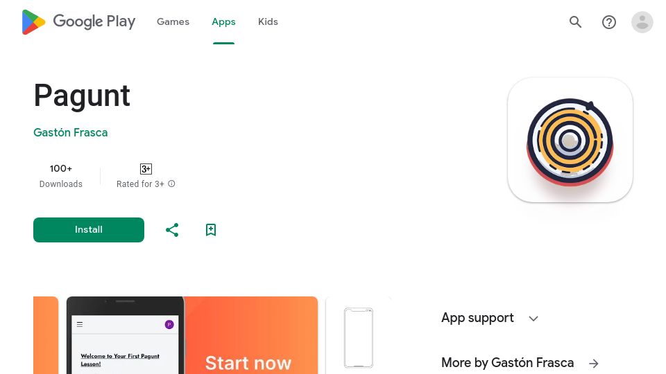 Screenshot of play.google.com: Built and Android app that uses LLMs to learn stuff