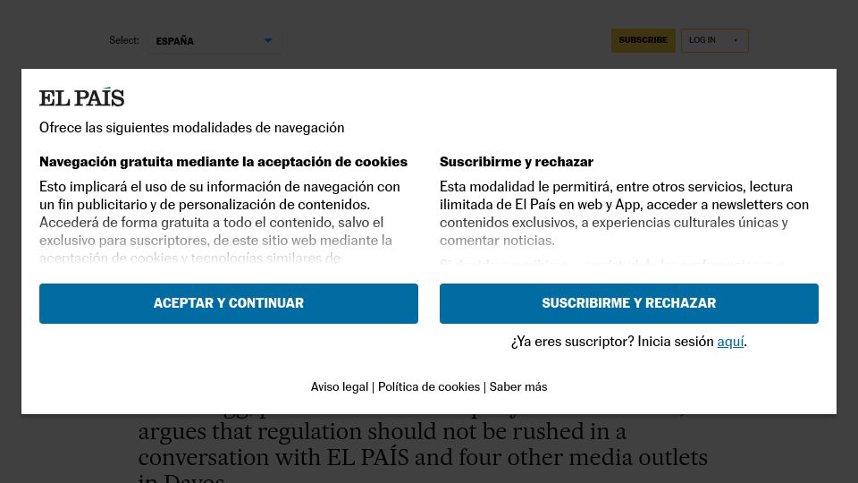 Screenshot of english.elpais.com: Yann LeCun: Human-level artificial intelligence is going to take a long time