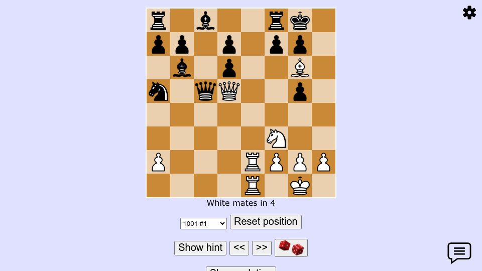 Screenshot of checkmatechamp.net: Show HN: Checkmate Champ – a training tool for chess tactics
