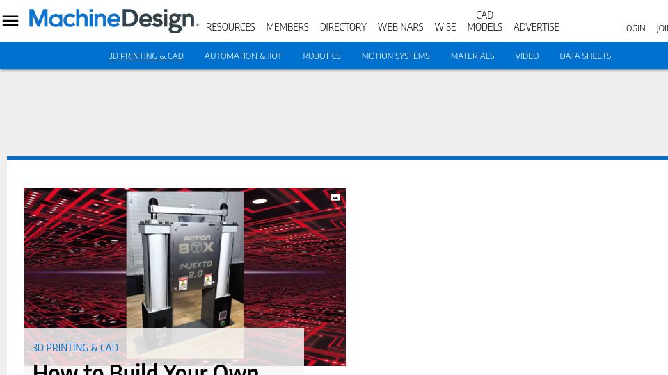 Screenshot of machinedesign.com: How to build your own injection molding machine (2023)