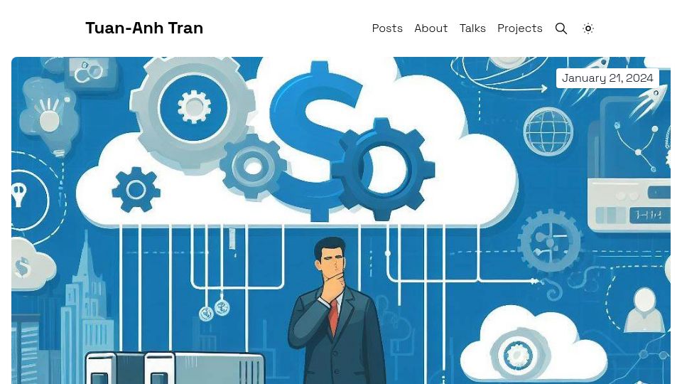 Screenshot of tuananh.net: Cutting down AWS cost by $150k per year simply by shutting things off