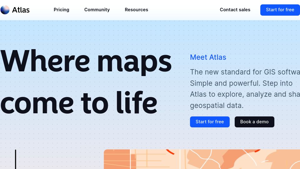 Screenshot of atlas.co: Show HN: Atlas – GIS and interactive maps in the browser