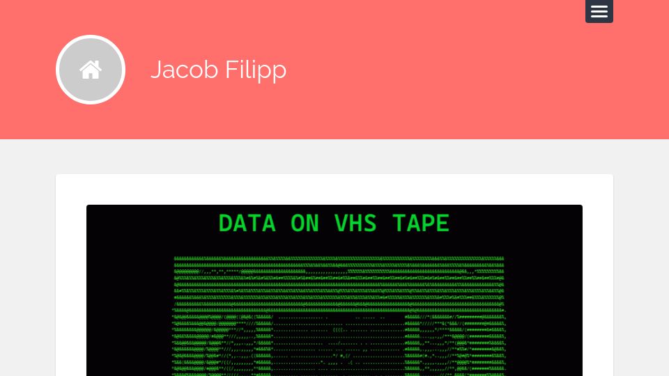 Screenshot of jacobfilipp.com: ArVid: Russians squeezed 4 hard drives into one VHS tape in the 90s
