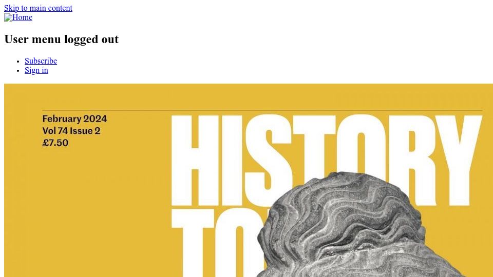 Screenshot of historytoday.com: How French was medieval England?
