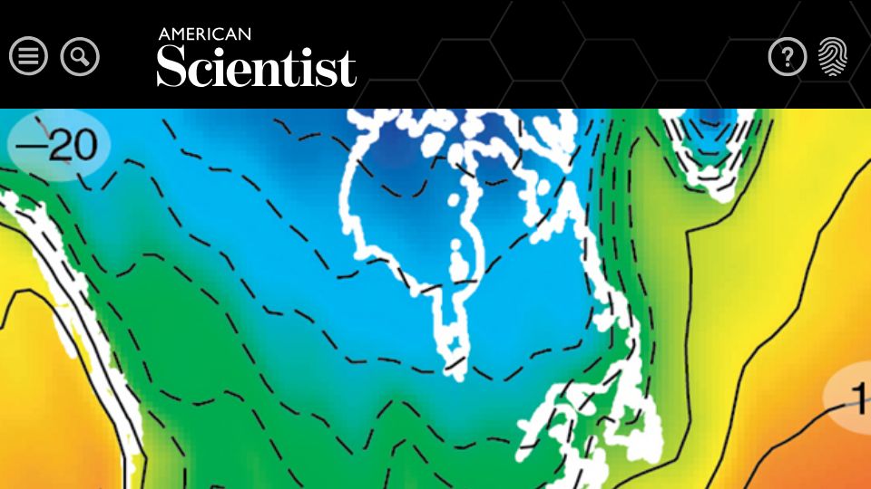 Screenshot of americanscientist.org: The Source of Europe's Mild Climate