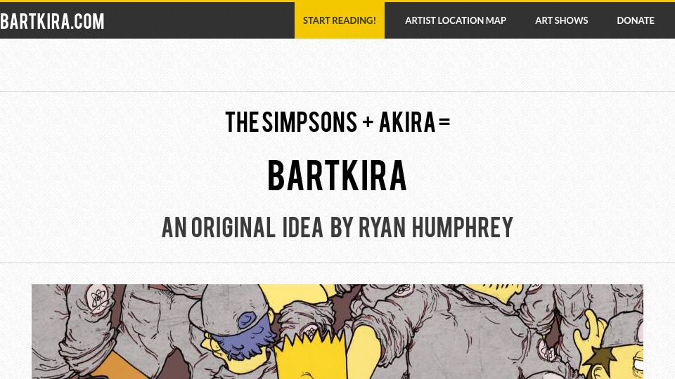 Screenshot of bartkira.com: Bartkira: The Simpsons and Akira