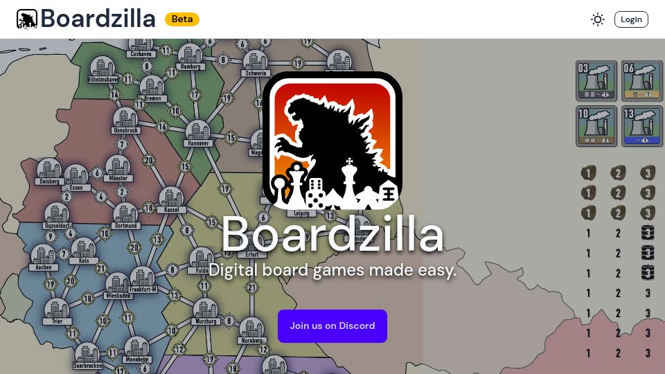 Screenshot of boardzilla.io: Show HN: Boardzilla, a framework for making web-based board games