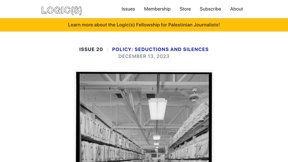Screenshot of logicmag.io: Everyone hates the electronic medical record