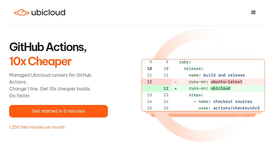 Screenshot of ubicloud.com: Show HN: Open-source x64 and Arm GitHub runners