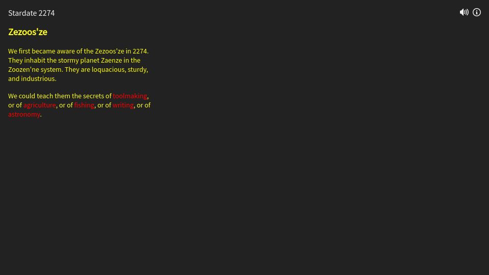 Screenshot of mkremins.github.io: Epitaph – Fermi Paradox Simulator