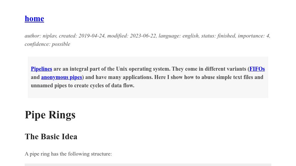 Screenshot of niplav.site: Pipe Rings (2023)