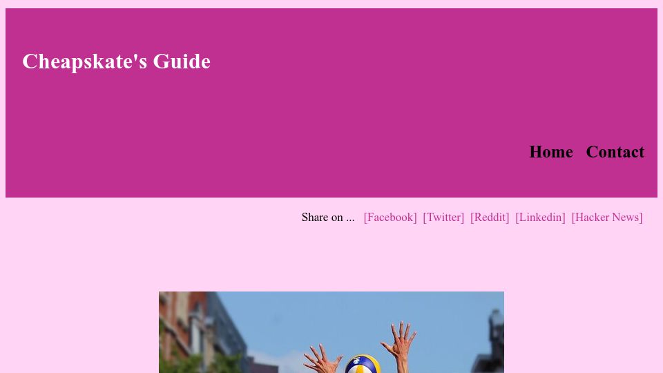 Screenshot of cheapskatesguide.org: Now Blocking 56,037,235 IP Addresses, and Counting